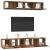 Set comodă TV 5 pcs Lemn vechi Standard Mediu Lemn compozit GartenMobel Dekor