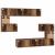 Set comodă TV 8 pcs Lemn vechi 80 x 30 x 30 cm Lemn compozit GartenMobel Dekor