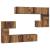 Set comodă TV 8 pcs Lemn vechi 80 x 30 x 30 cm Lemn compozit GartenMobel Dekor