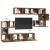 Set comodă TV 8 pcs Lemn vechi 80 x 30 x 30 cm Lemn compozit GartenMobel Dekor