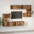 Set comodă TV 8 pcs Lemn vechi 80 x 30 x 30 cm Lemn compozit GartenMobel Dekor