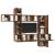 Set comodă TV 10 pcs Lemn vechi 30.5 x 30 x 90 cm Lemn compozit GartenMobel Dekor