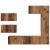 Set comodă TV 6 pcs Lemn vechi 30.5 x 30 x 90 cm Lemn compozit GartenMobel Dekor