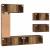 Set comodă TV 6 pcs Lemn vechi 30.5 x 30 x 90 cm Lemn compozit GartenMobel Dekor