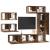 Set comodă TV 6 pcs Lemn vechi 30.5 x 30 x 90 cm Lemn compozit GartenMobel Dekor