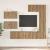 Set comodă TV cu raft Altele 6 pcs stejar artizanal 30.5 x 30 x 90 cm GartenMobel Dekor