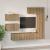 Set comodă TV cu raft Altele 6 pcs stejar artizanal 30.5 x 30 x 90 cm GartenMobel Dekor