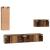 Set comodă TV 4 pcs Lemn vechi 30.5 x 30 x 90 cm Lemn compozit GartenMobel Dekor