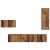 Set comodă TV 4 pcs Lemn vechi 30.5 x 30 x 90 cm Lemn compozit GartenMobel Dekor