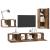 Set comodă TV 4 pcs Lemn vechi 30.5 x 30 x 90 cm Lemn compozit GartenMobel Dekor