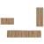 Set comodă TV 4 pcs stejar artizanal 30.5 x 30 x 90 cm GartenMobel Dekor