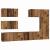 Set comodă TV 6 pcs Lemn vechi 30.5 x 30 x 90 cm Lemn compozit GartenMobel Dekor