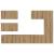 Set comodă TV cu raft Altele 6 pcs stejar artizanal 30.5 x 30 x 90 cm GartenMobel Dekor