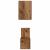 Set comodă TV cu raft Pe perete cu depozitare cu ușă 4 pcs Lemn vechi 60 x 30 x 30 cm GartenMobel Dekor