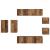 Set comodă TV 8 pcs Lemn vechi 30.5 x 30 x 60 cm Lemn compozit GartenMobel Dekor