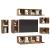 Set comodă TV 8 pcs Lemn vechi 30.5 x 30 x 60 cm Lemn compozit GartenMobel Dekor
