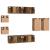Set comodă TV 8 pcs Lemn vechi 30.5 x 30 x 60 cm Lemn compozit GartenMobel Dekor