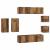 Set comodă TV 8 pcs Lemn vechi 30.5 x 30 x 60 cm Lemn compozit GartenMobel Dekor