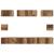 Set dulap TV cu raft Pe perete Altele 8 pcs Lemn vechi Mediu 30.5 x 30 x 30 cm GartenMobel Dekor
