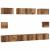 Set dulap TV cu raft Pe perete Altele 8 pcs Lemn vechi Mediu 30.5 x 30 x 30 cm GartenMobel Dekor