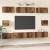 Set dulap TV cu raft Pe perete Altele 8 pcs Lemn vechi Mediu 30.5 x 30 x 30 cm GartenMobel Dekor