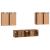 Set comodă TV 6 pcs Lemn vechi 60 x 30 x 30 cm Lemn compozit GartenMobel Dekor