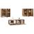 Set comodă TV 6 pcs Lemn vechi 60 x 30 x 30 cm Lemn compozit GartenMobel Dekor