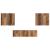 Set comodă TV 6 pcs Lemn vechi 60 x 30 x 30 cm Lemn compozit GartenMobel Dekor