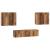 Set comodă TV 6 pcs Lemn vechi 60 x 30 x 30 cm Lemn compozit GartenMobel Dekor