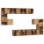 Set comodă TV cu raft Altele 10 pcs Lemn vechi 180 x 30 x 90.5 cm GartenMobel Dekor