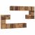Set comodă TV cu raft Altele 10 pcs Lemn vechi 180 x 30 x 90.5 cm GartenMobel Dekor