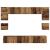 Set comodă TV 8 pcs Lemn vechi 100 x 30 x 30 cm Lemn compozit GartenMobel Dekor
