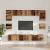 Set comodă TV 8 pcs Lemn vechi 100 x 30 x 30 cm Lemn compozit GartenMobel Dekor