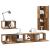 Set comodă TV 4 pcs Lemn vechi 30.5 x 30 x 110 cm Lemn compozit GartenMobel Dekor