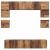 Set comodă TV 8 pcs Lemn vechi 80 x 30 x 30 cm Lemn compozit GartenMobel Dekor