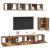 Set comodă TV 6 pcs Lemn vechi Standard Mediu Lemn compozit GartenMobel Dekor