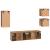 Set comodă TV 5 pcs Lemn vechi 30.5 x 30 x 60 cm Lemn compozit GartenMobel Dekor