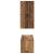 Set comodă TV cu raft Pe perete cu depozitare cu ușă 4 pcs Lemn vechi 60 x 30 x 30 cm GartenMobel Dekor