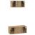 Set dulap TV cu raft Pe perete Altele 2 pcs stejar artizanal 80 x 30 x 30 cm GartenMobel Dekor