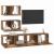 Set comodă TV Pe perete cu depozitare cu ușă 4 pcs Lemn vechi 80 x 30 x 30 cm GartenMobel Dekor