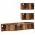 Set comodă TV Pe perete cu depozitare cu ușă 4 pcs Lemn vechi 80 x 30 x 30 cm GartenMobel Dekor