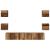 Set comodă TV 7 pcs Lemn vechi 60 x 30 x 30 cm Lemn compozit GartenMobel Dekor