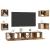 Set comodă TV 7 pcs Lemn vechi 60 x 30 x 30 cm Lemn compozit GartenMobel Dekor