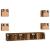 Set comodă TV 7 pcs Lemn vechi 60 x 30 x 30 cm Lemn compozit GartenMobel Dekor