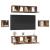 Set comodă TV 6 pcs Lemn vechi Mediu 30.5 x 30 x 30 cm GartenMobel Dekor