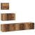 Set comodă TV 4 pcs Lemn vechi 80 x 30 x 30 cm Lemn compozit GartenMobel Dekor