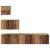 Set comodă TV 4 pcs Lemn vechi 80 x 30 x 30 cm Lemn compozit GartenMobel Dekor