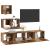 Set comodă TV 4 pcs Lemn vechi 80 x 30 x 30 cm Lemn compozit GartenMobel Dekor