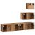 Set comodă TV 4 pcs Lemn vechi 80 x 30 x 30 cm Lemn compozit GartenMobel Dekor