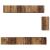 Set comodă TV 6 pcs Lemn vechi 100 x 30 x 30 cm Lemn compozit GartenMobel Dekor